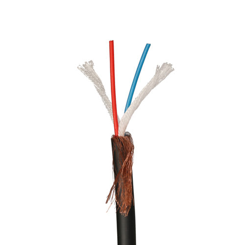 Câble XLR flexible pour microphone 2 conducteurs 24 AWG noir bobine de 100 m