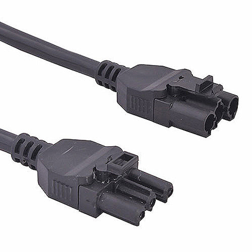 1m GST18 Male-Female Wieland Black PVC Power Lead