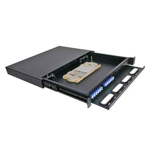 Geladenes Glasfaser-Patchpanel OS2 24 Fasern – 12 x LC Duplex