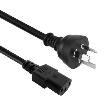 2m USA Plug (3 Pin) - C19 Black PVC Power Lead
