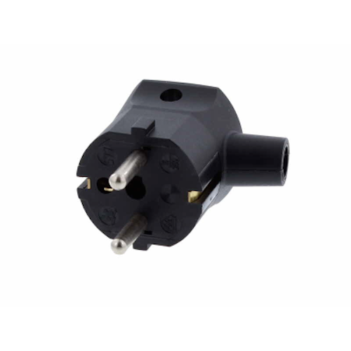 Kaiser europäischer wiederverdrahtbarer 2-poliger EU-Schuko-Netzstecker, rechtwinkliger Eingang, 1,5 mm²