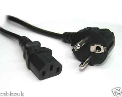 Mains Power SCHUKO Right Angle to IEC C13 Female Cable 2m 2 metres