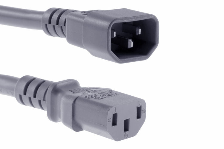 Câble d'extension d'alimentation prise mâle IEC C14 vers prise femelle IEC C13