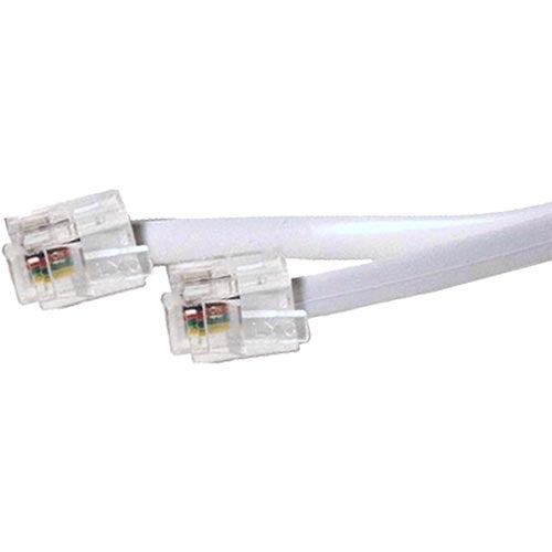 3 m RJ12 6P6C 6-adrig, gerade verkabelt, Weiß 