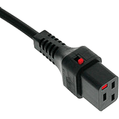 Power Extension Cable IEC C20 Male Plug to IEC C19 Female Socket Lock