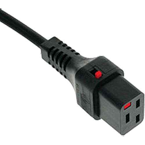Power Extension Cable IEC C20 Male Plug to IEC C19 Female Socket Lock