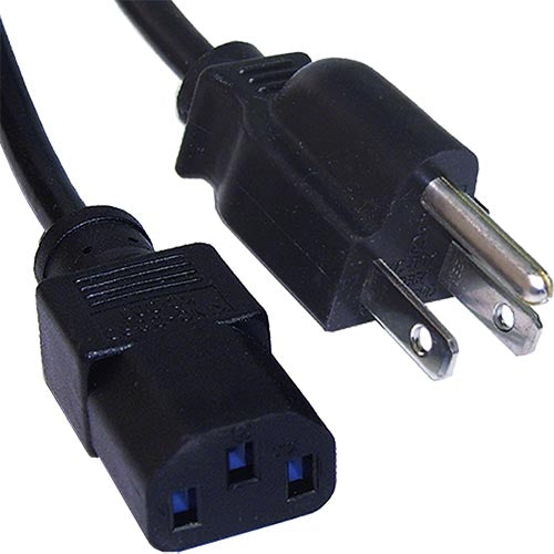Power Cable USA Mains 3 Pin Male Plug to IEC C13 10A Female Socket 0.5m metres
