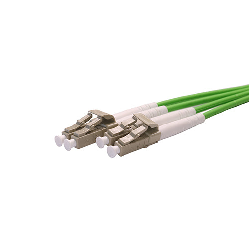 Câble de raccordement en fibre optique LSOH OM5 50/125 LC - LC Duplex vert citron jusqu'à 200 Gb/s