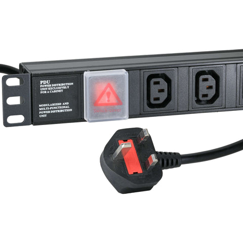 10 Way IEC - C13 Horizontal 1u PDU with UK 3m Feed