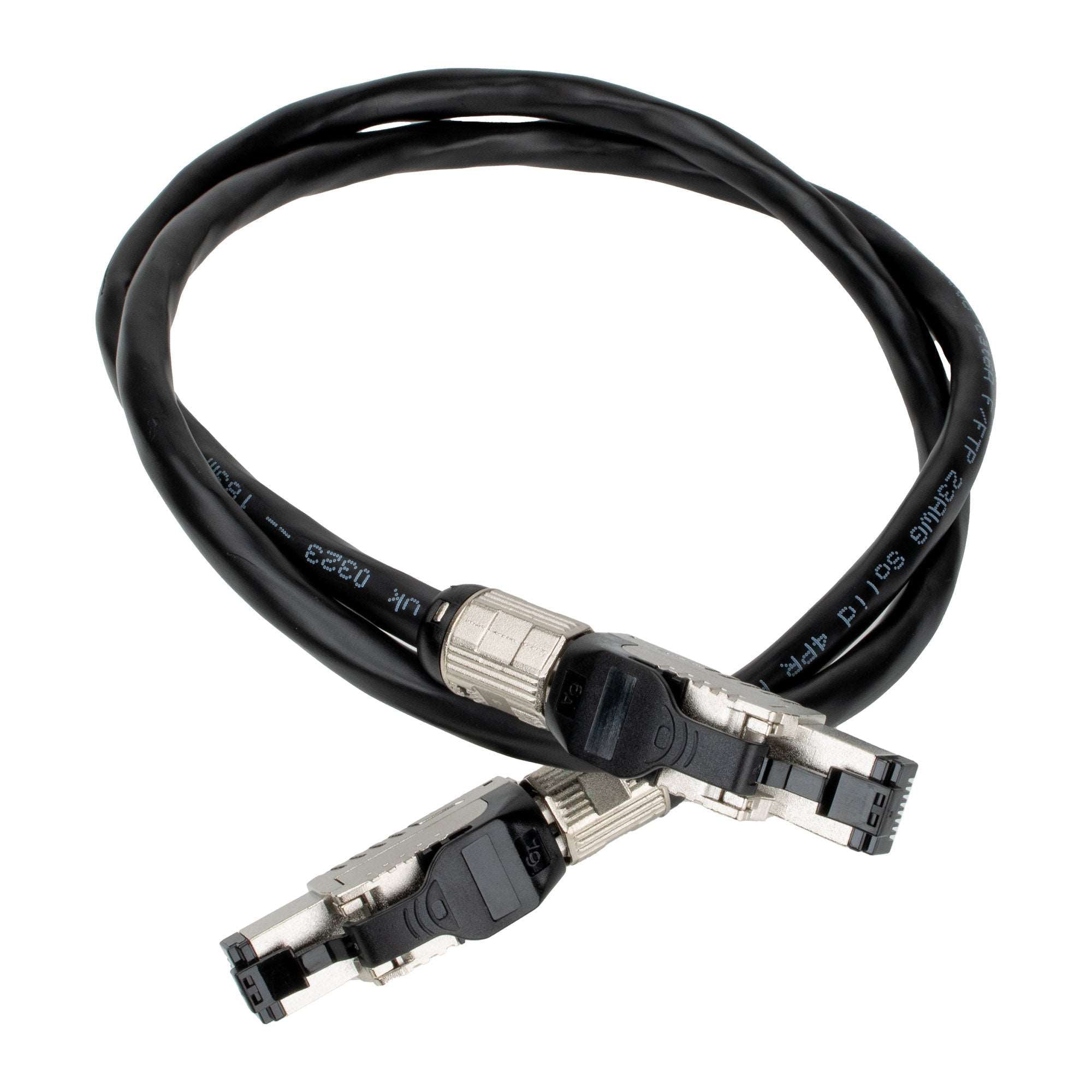 Cat6a RJ45 Black F/FTP PE External Solid Patch Lead– Cables UK
