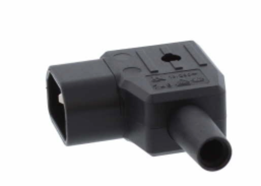Kaiser Rewireable C14 links abgewinkelter Netzstecker, Anschlussschraube, 10 A