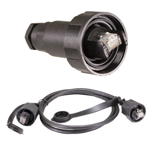 Câble de raccordement externe solide Cat6a RJ45 noir F/FTP IP67 XXTREME