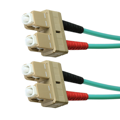 OM4 LSOH 50/125 Duplex Fibre Optic Patch Lead Cable Erika Violet Orange Green up to 100Gbp/s