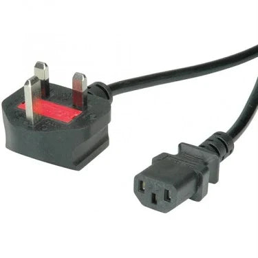 UK (5 Amp) - C13 H05Z1Z1-F Black LSOH 1.0mm Power Lead