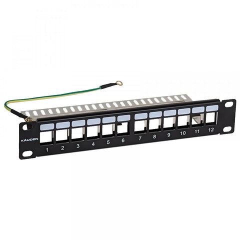 UNLOADED BLANK Shielded Keystone Patch Panel 24 WAY Port 1U Cat6a Cat6 Cat5e EUR