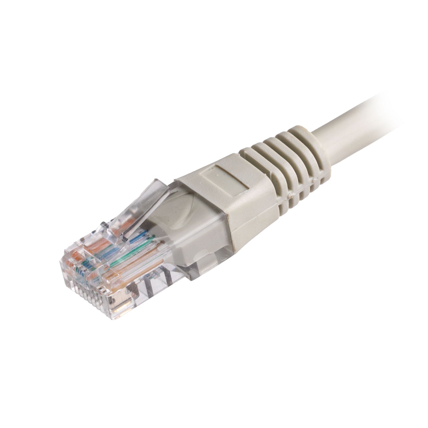 Câble de raccordement Cat5e RJ45 U/UTP PVC 24 AWG moulé et gainé encastré