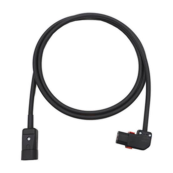 2m C14 - Right Angle C13 Black PVC 1.0mm Power Lead
