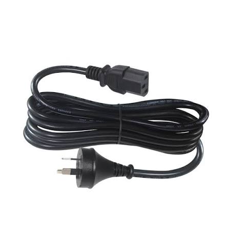2m Australian - C13 Black PVC 0.75mm Power Lead