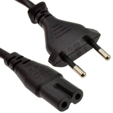 2m Euro 2 Pin Flat - C7 PVC 0.75mm Power Lead