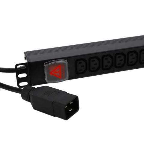8 Way PDU IEC C13 Socket Vertical to C20 Plug Extension Block Power 3m