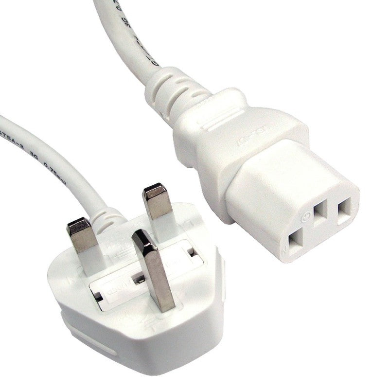 Câble d'alimentation secteur britannique avec prise à fusible vers prise femelle IEC C13 5 A 0,5 m, 1 m, 2 m, 3 m, 5 m, 10 m