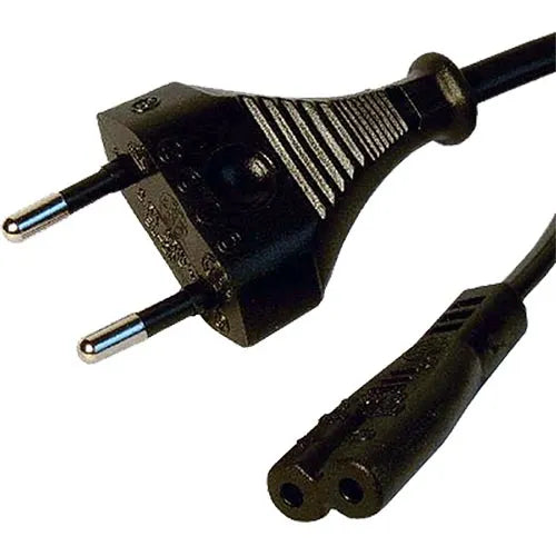 2m Euro 2 Pin Flat - C7 PVC 0.75mm Power Lead