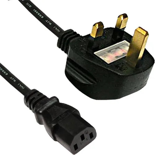 UK (5 Amp) - C13 H05Z1Z1-F Black LSOH 1.0mm Power Lead