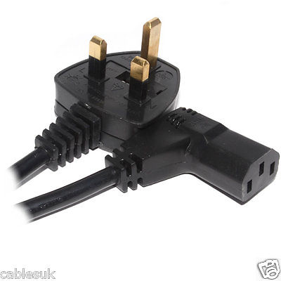 UK-Netzkabel, 5 Ampere, rechtwinklig, IEC-Buchse, 10 m, passend für Fernseher