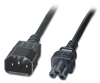 Power Extension Cable IEC C14 Male Plug to IEC C5 Female Socket Black 2m