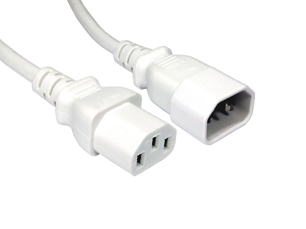 Câble d'extension d'alimentation prise mâle IEC C14 vers prise femelle IEC C13