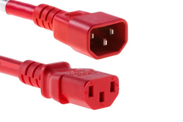 Câble d'extension d'alimentation prise mâle IEC C14 vers prise femelle IEC C13