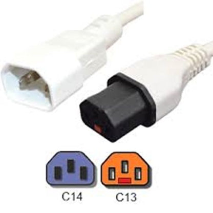Power Jumper Locking Lock Cable IEC C14 Male to IEC C13 Female 0.5m 1m 2m 3m