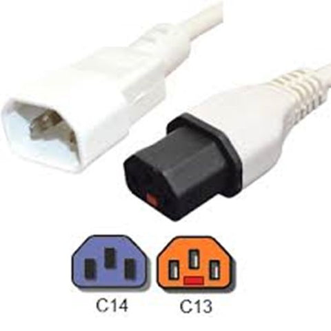 Power Jumper Locking Lock Cable IEC C14 Male to IEC C13 Female 0.5m 1m 2m 3m