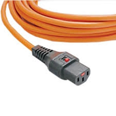 Power Jumper Locking Lock Cable IEC C14 Male to IEC C13 Female 0.5m 1m 2m 3m