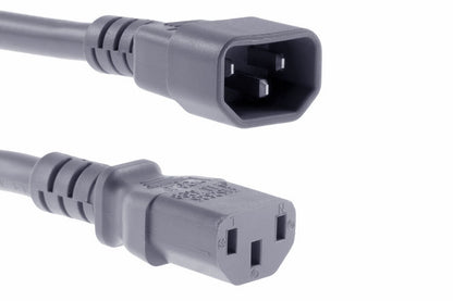 Câble d'extension d'alimentation prise mâle IEC C14 vers prise femelle IEC C13