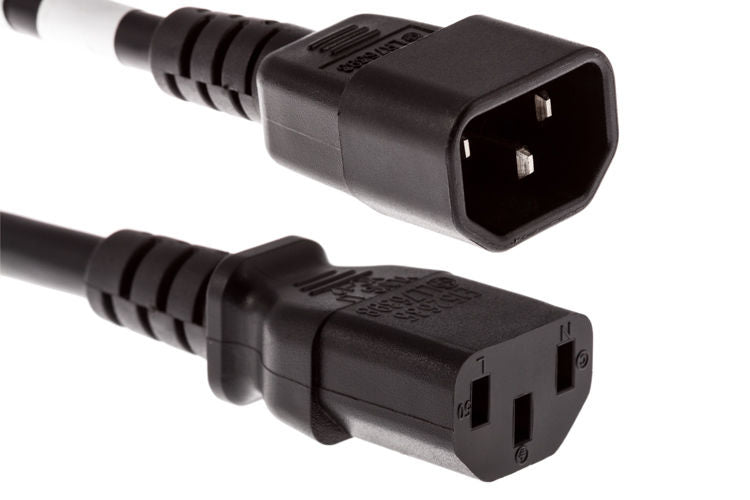 Câble d'extension d'alimentation prise mâle IEC C14 vers prise femelle IEC C13