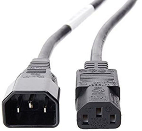 Power Extension Cable IEC C14 Male Plug to IEC C13 Female Socket