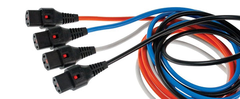 Power Jumper Locking Lock Cable IEC C14 Male to IEC C13 Female 0.5m 1m 2m 3m