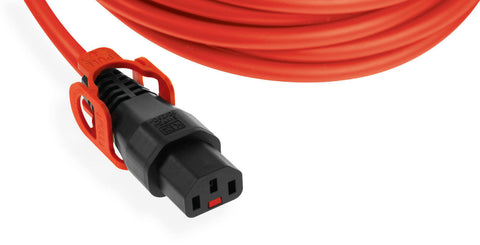 Power Extension Cable IEC C14 Male Plug to IEC C13 Female Socket Lock+