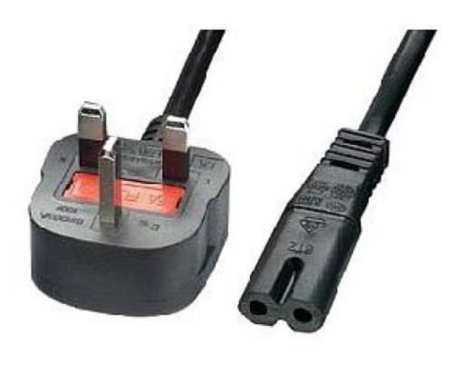 Netzkabel, abgesicherter UK-Netzstecker auf IEC-C7-Buchse, 8er-Figur, 2 m, 5 m, 10 m