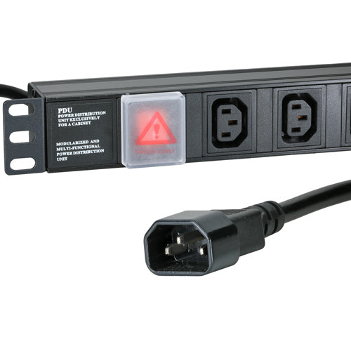 12 Way 1U PDU C13 Socket Horizontal to C14 Plug Extension 19 inch Power Lead 3m