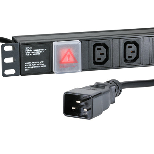 Prise PDU IEC C13 12 voies horizontale vers prise C20, bloc d'extension de puissance 3m