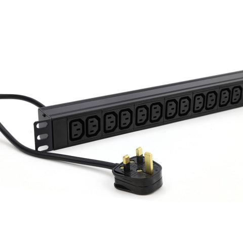 16 Way IEC to C13 Horizontal 1.5u PDU with IEC - 3m Feed