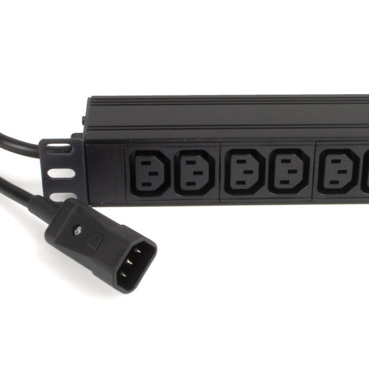 16 Way IEC to C13 Horizontal 1.5u PDU with IEC - 3m Feed